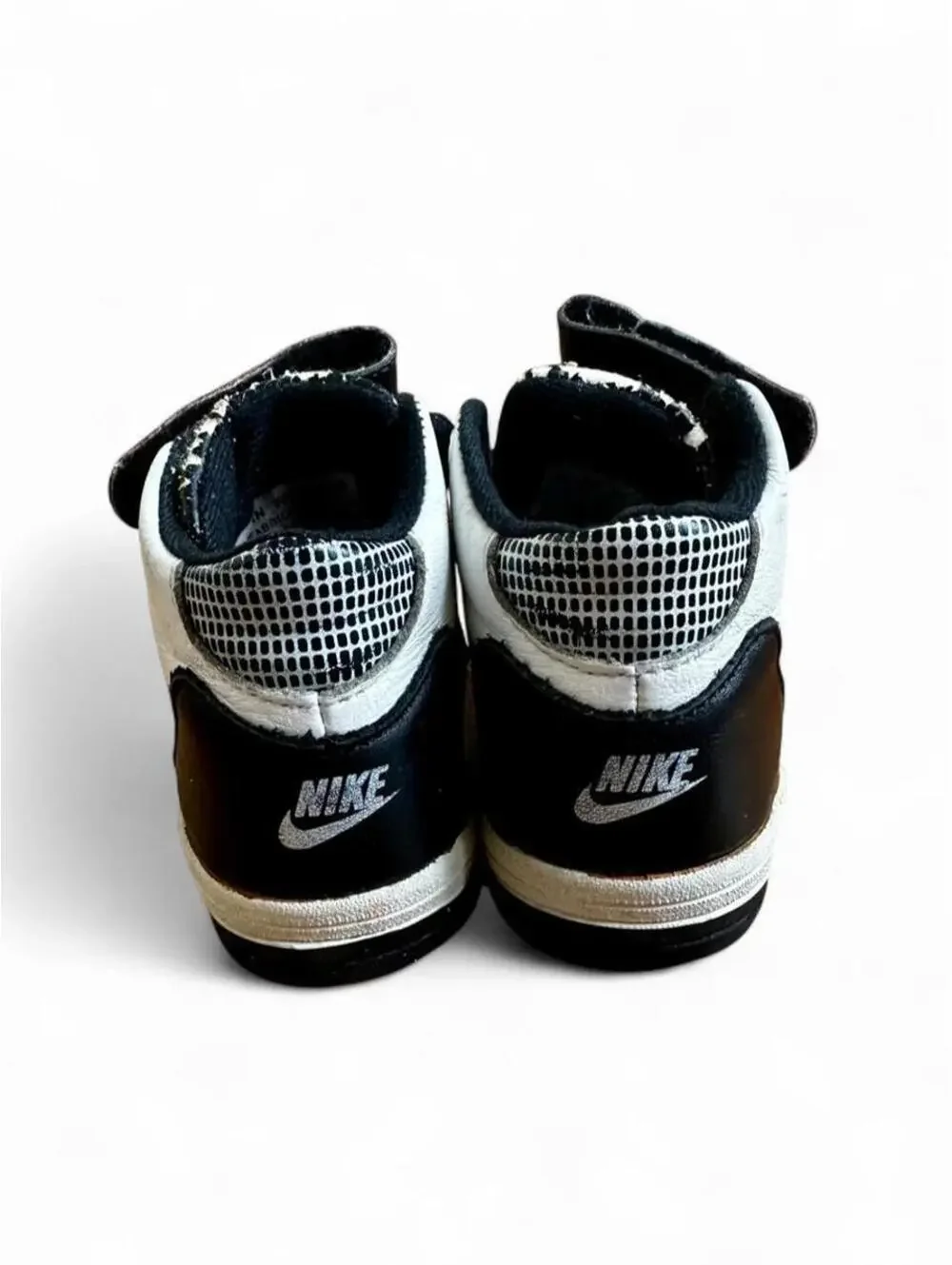 RARE Vintage Nike Baby Force High Top Toddler 5.5 Black White Strap 900608 IF